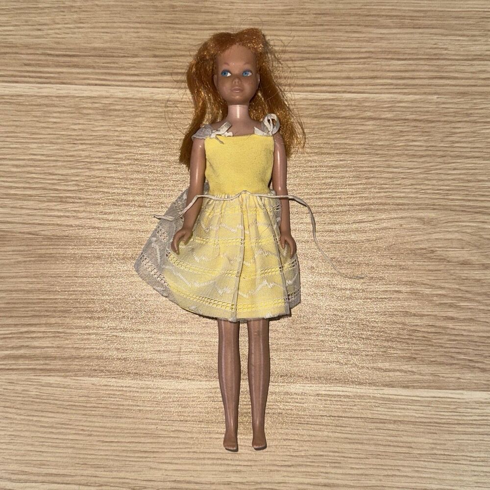 Vintage 1964 Skipper Doll Titian Redhead Straight Leg 1963 Mark Flower Girl 1904
